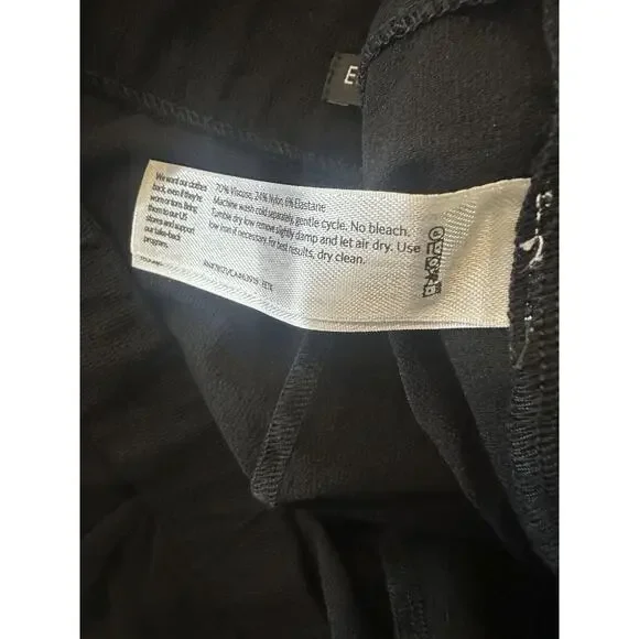 Eileen Fisher Washable Stretch Crepe Pants Full Length Blk Pockets Plus Size 3X - Picture 9 of 9